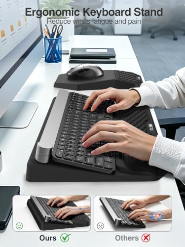 Ergonomic Wrist Rest with Keyboard Stand and Mouse Pad for Easy Typing - Image 2