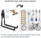 Heavy Duty Magnetic Hooks - Anti-Slide Garage Hanger, Magnetic Mounting for Garden Tools, Hose, Power Drill, Steel Pegboard, Workshop (8 Pack) - Image 5