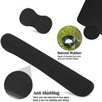 Mouse Pad Set,(31.5×11.8 in) Desk Pad + Keyboard Wrist Rest Support + Mouse Wrist Rest + Coaster for Office,Home,Computer,Laptop - 4 Grey Gold Marble - Image 5