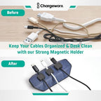 Magnetic Cable Organizer 4 Pack, Weighted Non-Adhesive Cord Holder for Desk - Image 2