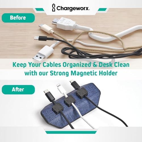 Magnetic Cable Organizer 4 Pack, Weighted Non-Adhesive Cord Holder for Desk - Image 2