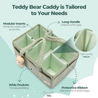 PeraBella Diaper Caddy Organizer for Changing Table, Storage Basket for Wipes, Gift for Baby Shower, Car Organizer, Nursery Organizer, Portable Storage - Image 2