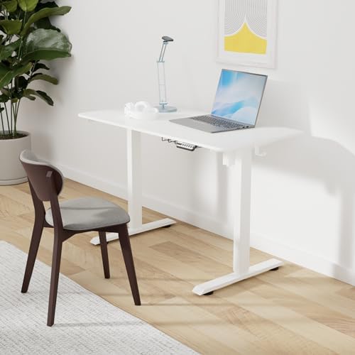 SHW 48-Inch Electric Height Adjustable Sit to Stand Desk, White - Image 2