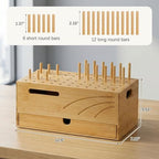 Homde Office Charging Station Organizer: 2 Layer Charger Holder (Natural) - Image 3
