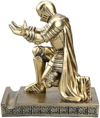 Windbreaker Soldier Knight Pen Holder Personalized Desk Accessory Bronze - Image 3