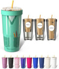 Frost Buddy Togo Buddy 30 oz Stainless Steel Vacuum Insulated Tumbler To Go Coffee Cup – Iced Coffee Cups, Iced Coffee Sleeve, Travel Mug, Thermal Cup for Hot & Cold Drinks, Dunkin Cup (Teal Scrubs) by FrostBuddy