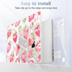 Case for 2026/2025/2024/2023 MacBook Air 15-inch Laptop Release M5 A3448 /M4 A3241 /M3 A3114 /M2 A2941, Stylish Protective Hard Shell Cover for MacBook Air 15.3 inch, Strawberries - Image 5