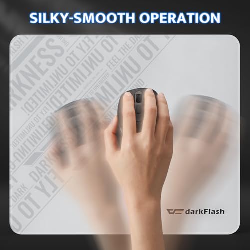 darkFlash Glass Mouse Pad 11.8×10.2 Inch, Ultra-Smooth Tempered Surface, Precision Tracking, Anti-Slip Rubber Base, Durable Etched Finish, Ideal for Gaming & Work(DMP300) - Image 3