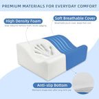 Work Foot Rest Under Desk,Ergonomic Footrest & Washable Cover Blue - Image 3