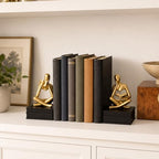 Heavy Duty Book Ends for Shelves, Thinker Bookends Set of 2 Decorative Book Ends for Heavy Books, Modern Unique Shelf Decor for Home Office Living Room Desk - Image 6