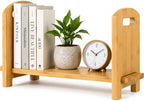 Adjustable Desktop Bookshelf - Sturdy Desk Bookshelf and Book Organizer - No Tools Required to Assemble This Desktop Bookcase, Perfect Tabletop Book Shelf for Office, Study Room by COSTABUNNY