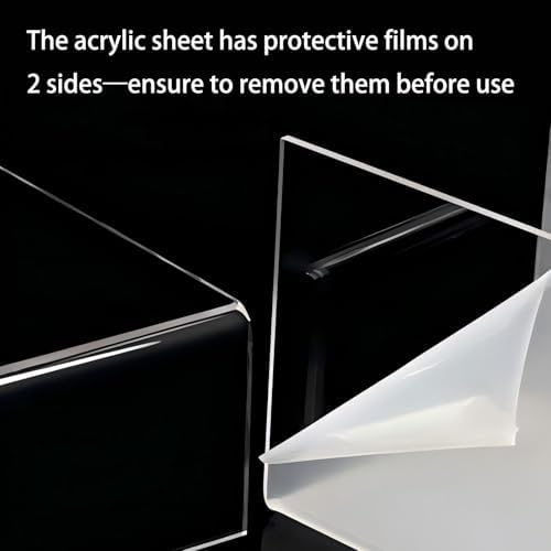 Anti-slip Monitor Stand Riser 2.16/3.34 Inch 2 Height Adjustments Clear Acrylic Stand with Clear Anti-slip Mat, Desk Accessories Screen/PC/Printer/Laptop/Mirror Riser 7.8 x 15.7 Inch (Black) - Image 6
