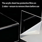 Anti-slip Monitor Stand Riser 2.16/3.34 Inch 2 Height Adjustments Clear Acrylic Stand with Clear Anti-slip Mat, Desk Accessories Screen/PC/Printer/Laptop/Mirror Riser 7.8 x 15.7 Inch (White) - Image 6