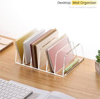 YUXUN Desk File Organizer,6-Section Acrylic Desk Organizer,Vertical File Sorter Holder Organization for Office School & Classroom (Clear - 1Pack) - Image 2