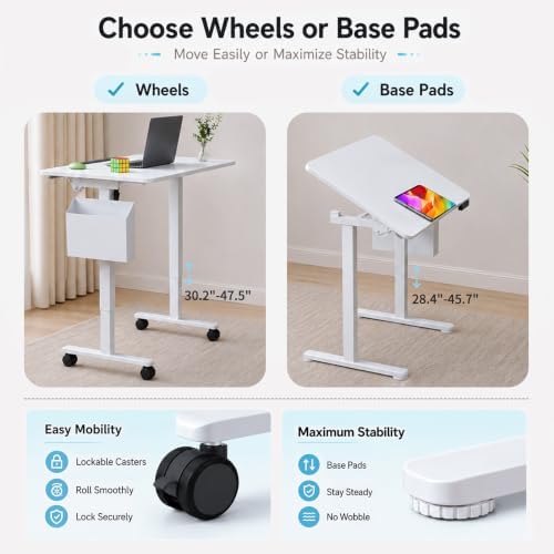 3-in-1 Standing Drafting Desk with 90° Tilt Whiteboard, 35×24" - Image 6