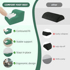 Foot Rest for Under Desk at Work,2-Tier Footrest with Handle Green - Image 6