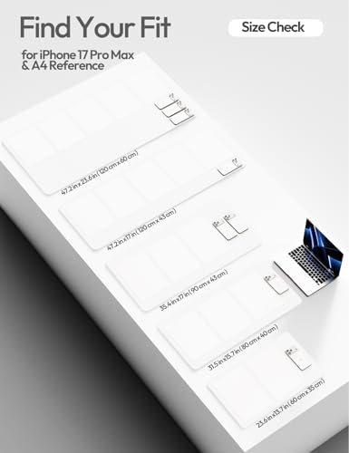 YSAGi Leather Desk Protector, Office Mat, Large Mouse Mat, Non-Slip PU Leather Blotter, Laptop Desk Mat, Waterproof Writing Pad for Office and Home(White, 63" x 17.2") - Image 5