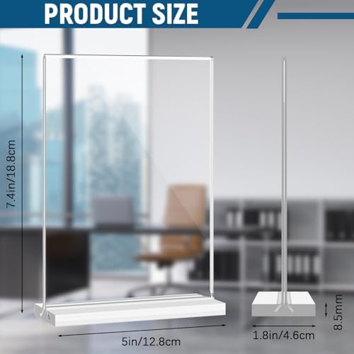 Dynta 48 Pack Acrylic Sign Holder 5x7 Inches Double Sided Picture Frame - Image 3