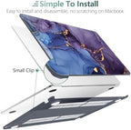 DONGKE for MacBook Air 13 Inch Case M5 2026 M4 2025 M3 M2 2024-2022 A3449 A3240 A3113 A2681, Plastic Hard Shell & Keyboard Cover & Screen Film for MacBook Air 13.6 Inch Case - Abstract Marble - Image 6