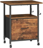 HOOBRO Printer Stand with File Drawer, 2 Tier Under Desk Printer Table by HOOBRO
