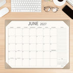 Desk Calendar 2026-2027 Large 22x17 inch, July 2026 to December 2027, 18 Months Big Desk Pad Calendar with Desktop Mat for Home Office School Planning, Apricot - Image 2