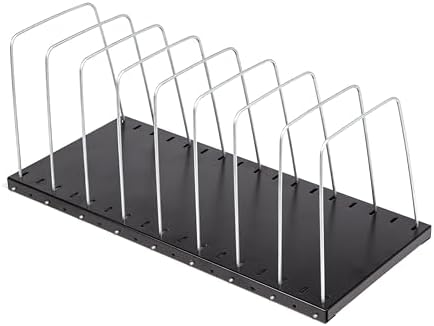 Huron Steel Wire Adjustable Vertical 8-Slot Desk File BinderOrganizer Storage - Image 6
