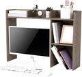 Briwooody Dorm Desk Bookshelf Desk Hutch Organizer with 5 Shelves and 3 Tier Desktop Hutch Storage Organizer for College Dorm Home Office Supply, 32.5 x 23.5 x 8 Inch(Grey) by Briwooody