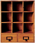 Primo Supply 2-Way Wood Cabinet Cubbies - Rustic Home Decor - Floating Shelves for Storage - Farmhouse Desk Shelf with Drawers - Cube Shelf Display - Vintage Bedroom Decor by PrimoSupply