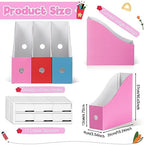 Colarr 36 Pack Cardboard Magazine Holder 12 Colors Magazine File Holder Magazine Storage Box Office Folders Organizer File Folder Bin for Home Office School Desk Supplies (Light Color) - Image 2