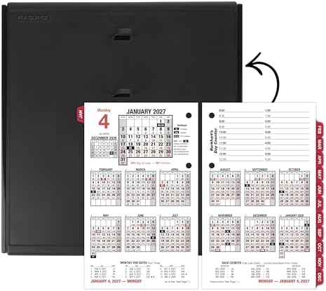 AT-A-GLANCE 2027 Desk Calendar Refill, Daily Desk Pad Refill, 4.5" x 7.5", Loose-Leaf, Burkhart's Day Counter (E7125027) - Image 6