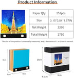 3D Art Calendar 2026,3D Memo Pad Creative Time Piece Calendar Tower of Dubai Rip Away Paper Carving Multi-color DIY Note - Image 6