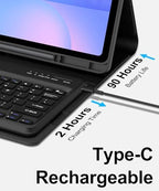 Keyboard Case for Samsung Galaxy Tab S10 FE+ Plus 13.1'' 2025, Detachable Galaxy Tablet S10FE+ Case with Keyboard 13.1inch, Protective Cover with S Pen Holder for Samsung Tab S10FE Plus Keypad, Black - Image 4