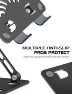 Tablet Stand for Desk, Fits All iPad up to 14", Black, Plus Size - Image 4