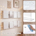 6 Pack Clear Acrylic Magazine Holder Wall, Brochure, 24 Inch - Image 3