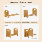Adjustable Desktop Bookshelf - Sturdy Desk Bookshelf and Book Organizer - No Tools Required to Assemble This Desktop Bookcase, Perfect Tabletop Book Shelf for Office, Study Room - Image 6