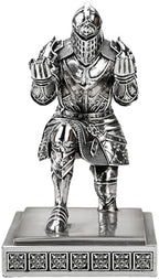 King's Guard Knight Pen Holder with a Letter Opener Desk Organizers Silver - Image 2
