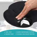 8 Pack Ergonomic Mouse Pad with Wrist Support Set Soft Smooth Gel Rest Comfortable Memory Foam for Easy Typing Gaming Computer Laptop Office Home - Image 6