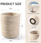 Natural Travertine Toothbrush Holder for Bathroom, Marble Pen Cup for Desk - Image 2