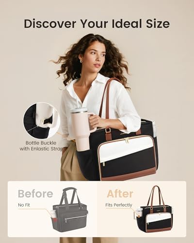 LOVEVOOK Work Tote Bag for Women,Laptop Bag with File Organizer for Teacher - Image 4