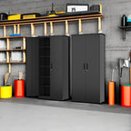Fesbos Metal Storage Cabinet-72” Tall Steel File Cabinet with Lockable Doors and Adjustable Shelves-Black Steel Storage Cabinet for Home, School, Office, Garage - Image 6