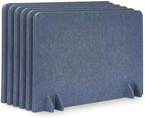 Desk Privacy Divider [6-Pack] 24" x 16" Freestanding Felt Panel by Vandebiao