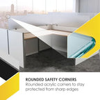 OBEX Acrylic Mounted Small Brackets Quality Desk Privacy Panel & Divider for Your Office Cubicle-Increase Separation & Improve Productivity, 18" x 42", Clear - Image 4