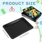 12 Pcs Plastic Art Trays Back to School Colorful Art Trays, Black - Image 2