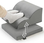 Foot Rest Under Desk for Office, Ergonomic Adjustable Footrest with Washable Cover, Soft Desk Foot Stool for Home Office, Work, Gaming, Long Sitting, Gray by Unknown