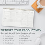 Zen & Flow - Undated Weekly Planner, Dashboard Desk Pad, To Do List Notepad, Productivity, Habit Tracker, Desk Notepad, Dashboard Planner - Image 2