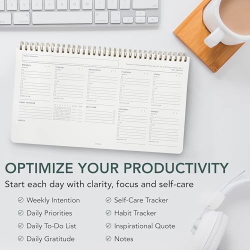 Zen & Flow - Undated Weekly Planner, Dashboard Desk Pad, To Do List Notepad, Productivity, Habit Tracker, Desk Notepad, Dashboard Planner - Image 2