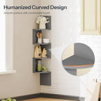 HOOBRO Corner Shelf Wall-Mounted, Set of 2 Floating Corner Shelves for Wall - Image 5