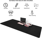 Vyaaa 63" x 24" PU Leather Desk Mat, Black Large Mouse Pad - Image 6