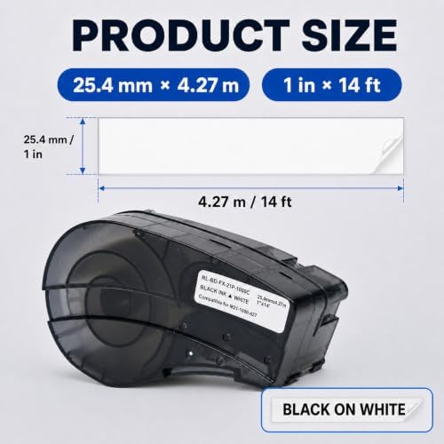M21-1000-427 Self-Laminating Wire Labels for M210/M211/BMP21, 1'' x 14' - Image 2