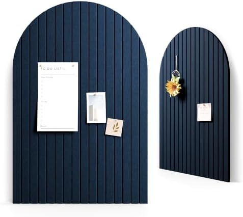 Large Arched Felt Bulletin Board 35.4''×23.6'', Carbon Blue by FLUXYNARA